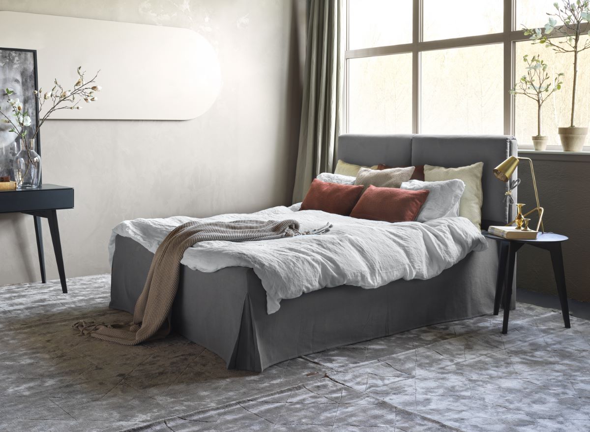 Bett skandinavisch mit Husse Noche von Furninova