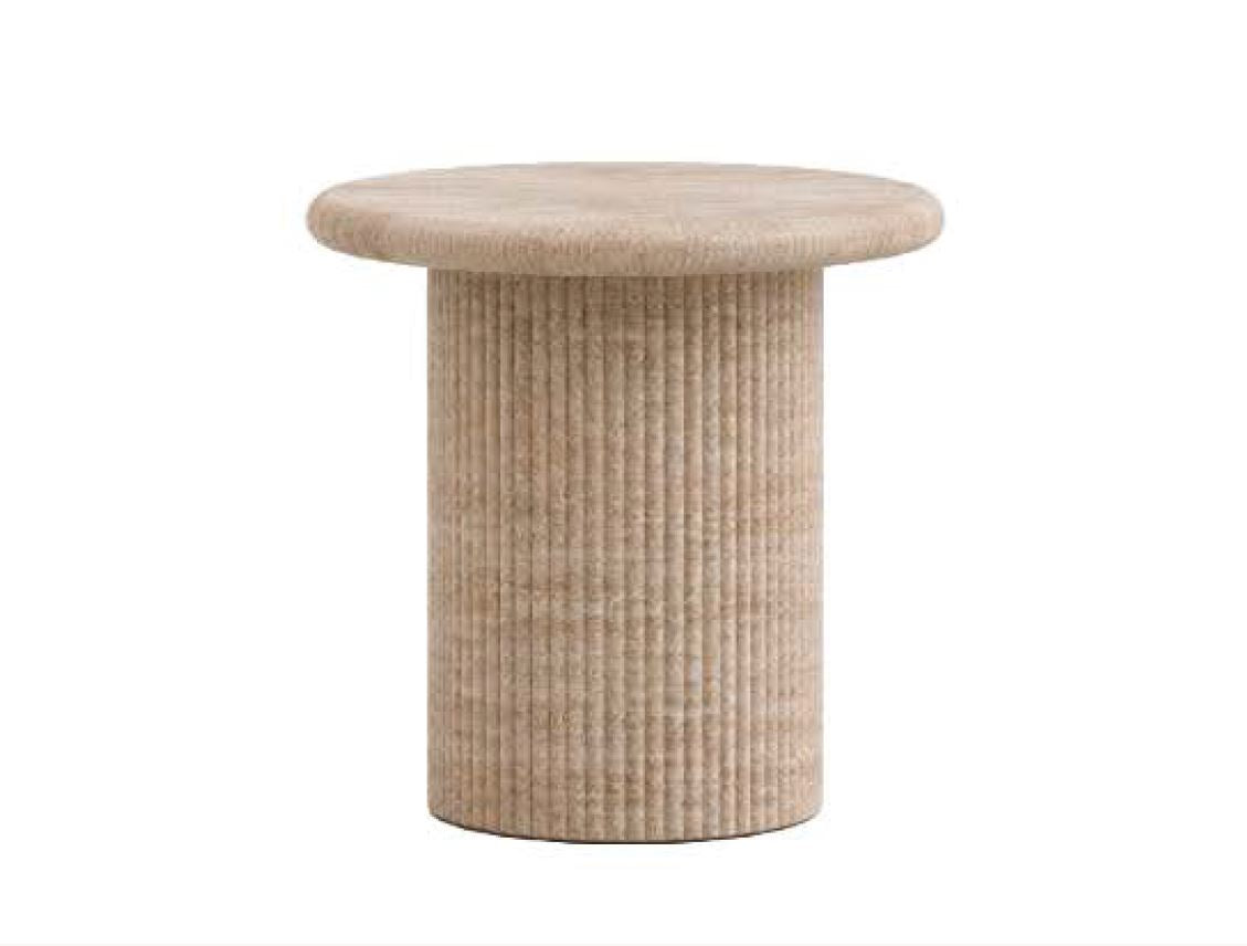 Japandi Couchtisch Travertin Optik