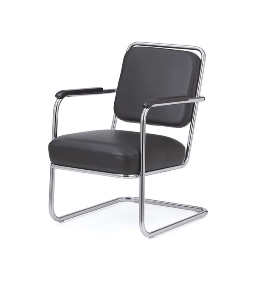 Bauhaus Sessel Leder Chrom Berlin von LC Stendal