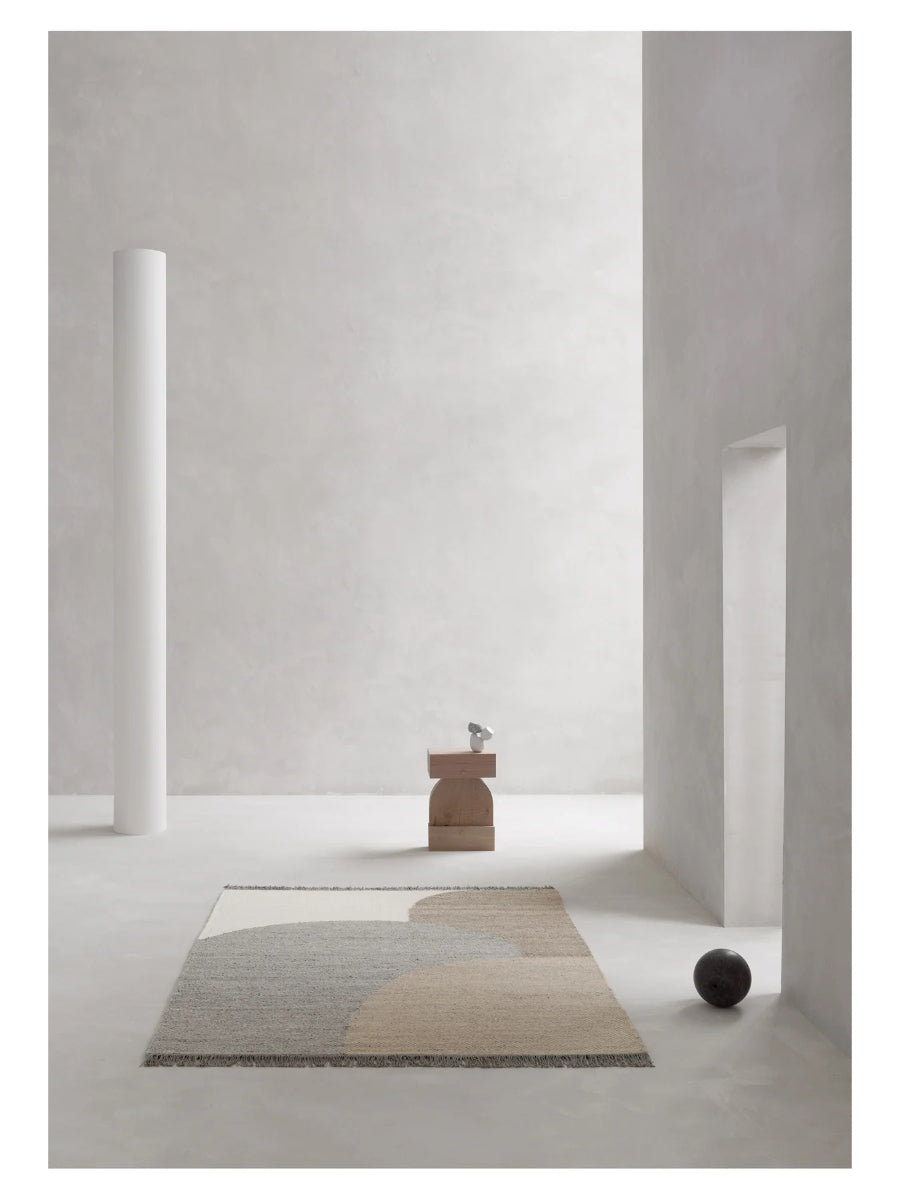Linie Design Eik Teppich in Grau