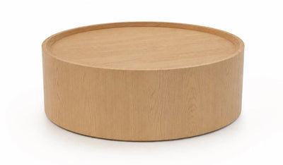 Runder Japandi Eiche Couchtisch Bowl
