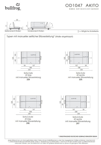 Bullfrog Akito OD1047 Outdoor Sofa – Outdoor-Variante