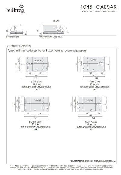 Bullfrog Caesar 1045 Sofa – Ansicht 3
