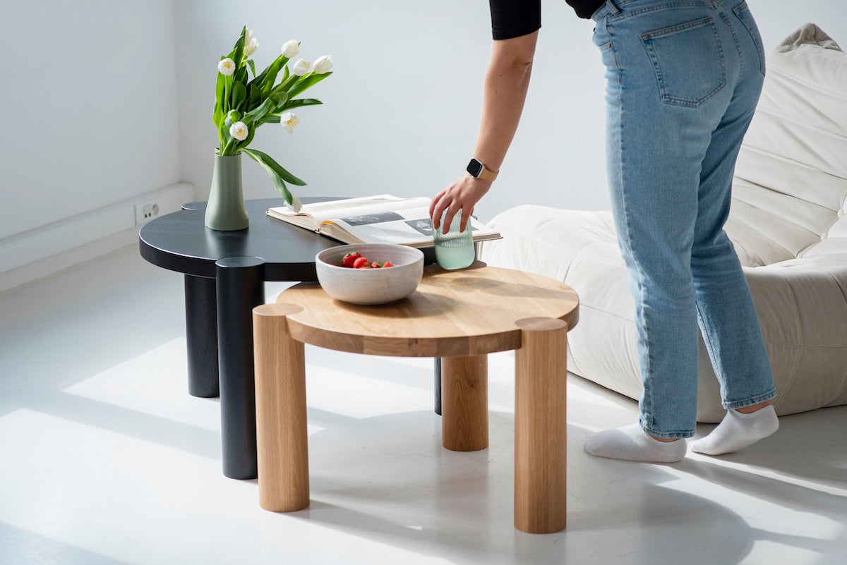 Couchtisch Eiche massiv rund Trika