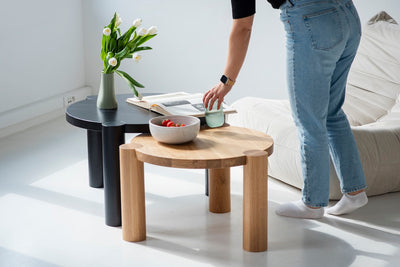 Couchtisch Eiche massiv rund Trika