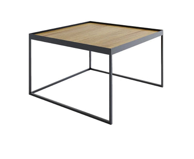 Eiche Sofatisch massiv Stahl schwarz