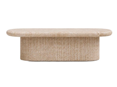 Japandi Couchtisch Travertin Optik