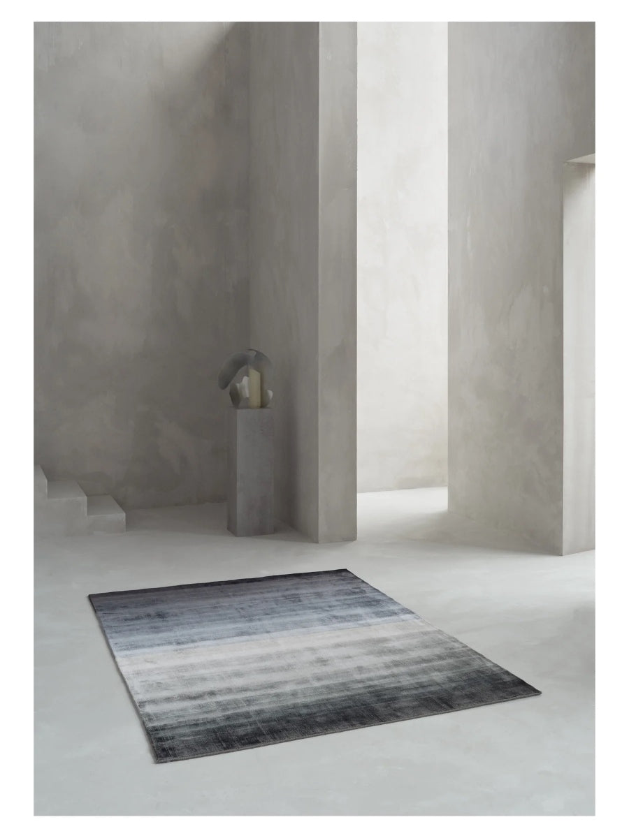 Linie Design Combination Teppich in Blau