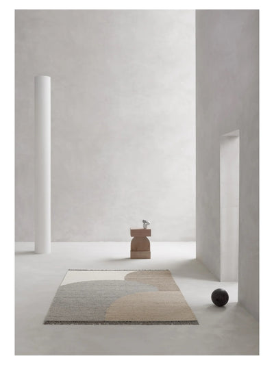 Linie Design Eik Teppich in Grau