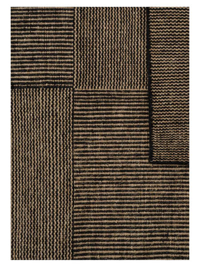 Linie Design Kent Teppich in Schwarz