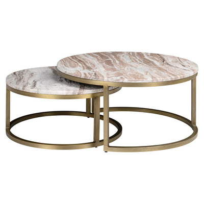 Richmond Interiors Couchtisch Sets Black Gold Mamor