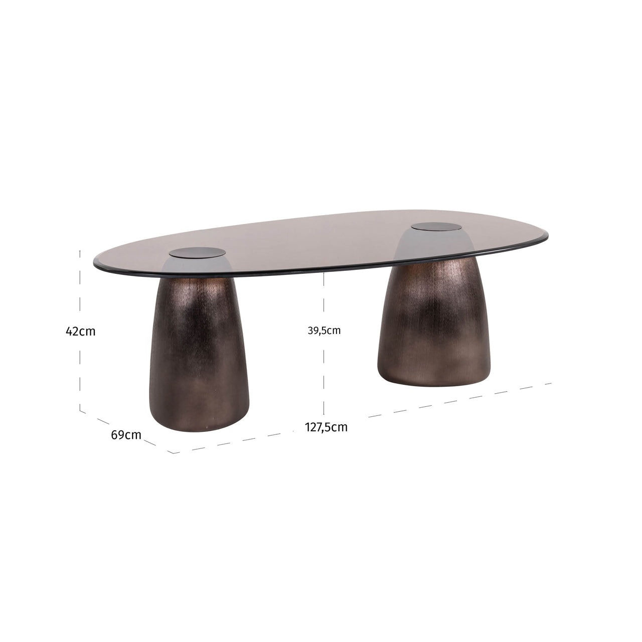 Richmond Interiors Couchtisch Hayden Bronze